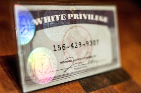 White Privilege Card Printable